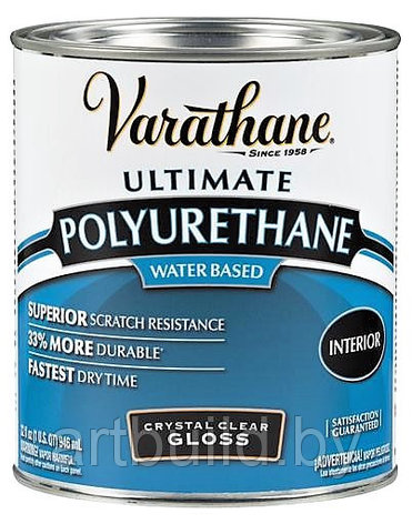 Лак полиуретановый для внутренних работ Varathane Crystal Clear Polyurethane (0.946 л.), фото 2