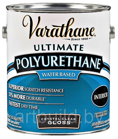 Лак полиуретановый для внутренних работ Varathane Crystal Clear Polyurethane (0.946 л.) 3.78, фото 2