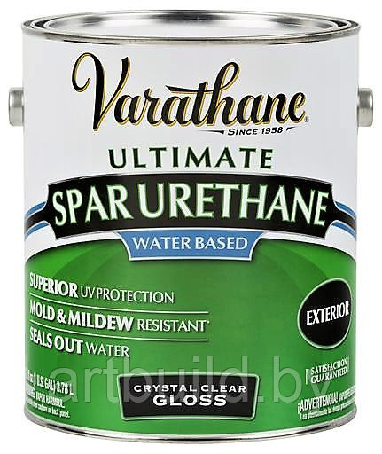 Лак полиуретановый для наружных работ Varathane Crystal Clear Polyurethane (0.946 л) 3.78