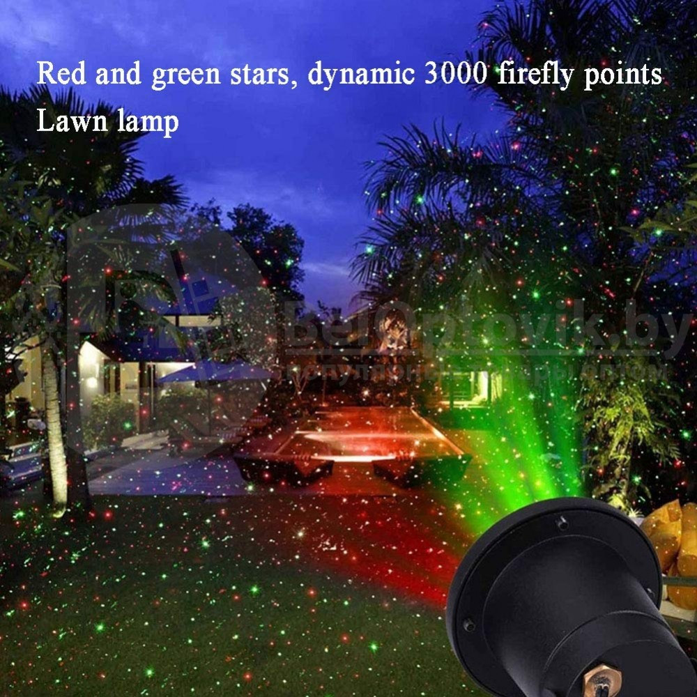 Проектор металлический уличный, лазерный двухцветный Outdoor Waterproof Laser с пультом управления - фото 2 - id-p136087105