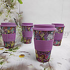 Бамбуковая Эко - термокружка BambooCup, 400 мл Purple (Сиреневая), фото 2