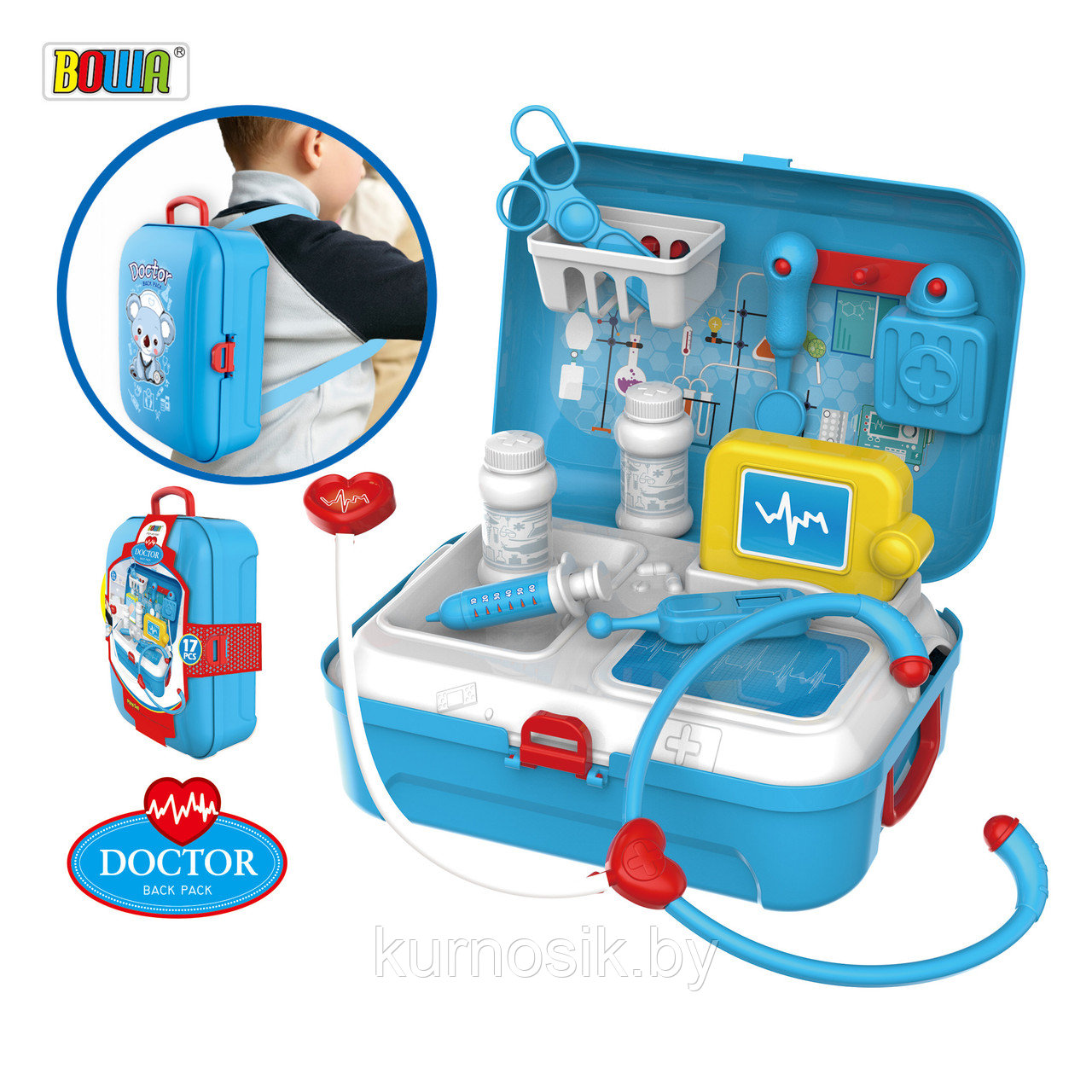 Детский игровой набор в рюкзаке "Доктор" (арт. 8361) - фото 1 - id-p136127040