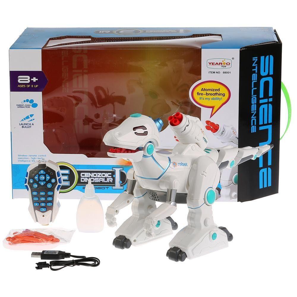 Робот-динозавр "Раптор" Yearoo E-Robot стреляет, радиоуправляемый, интерактивный свет+звук, арт.88001