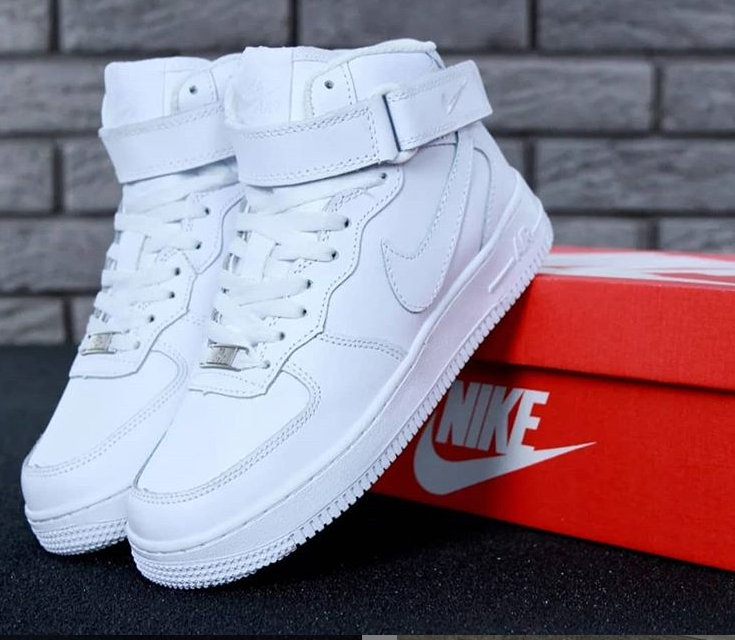 Кроссовки Женския Nike Air Force Зимние Унисек для девушек - фото 1 - id-p136136183