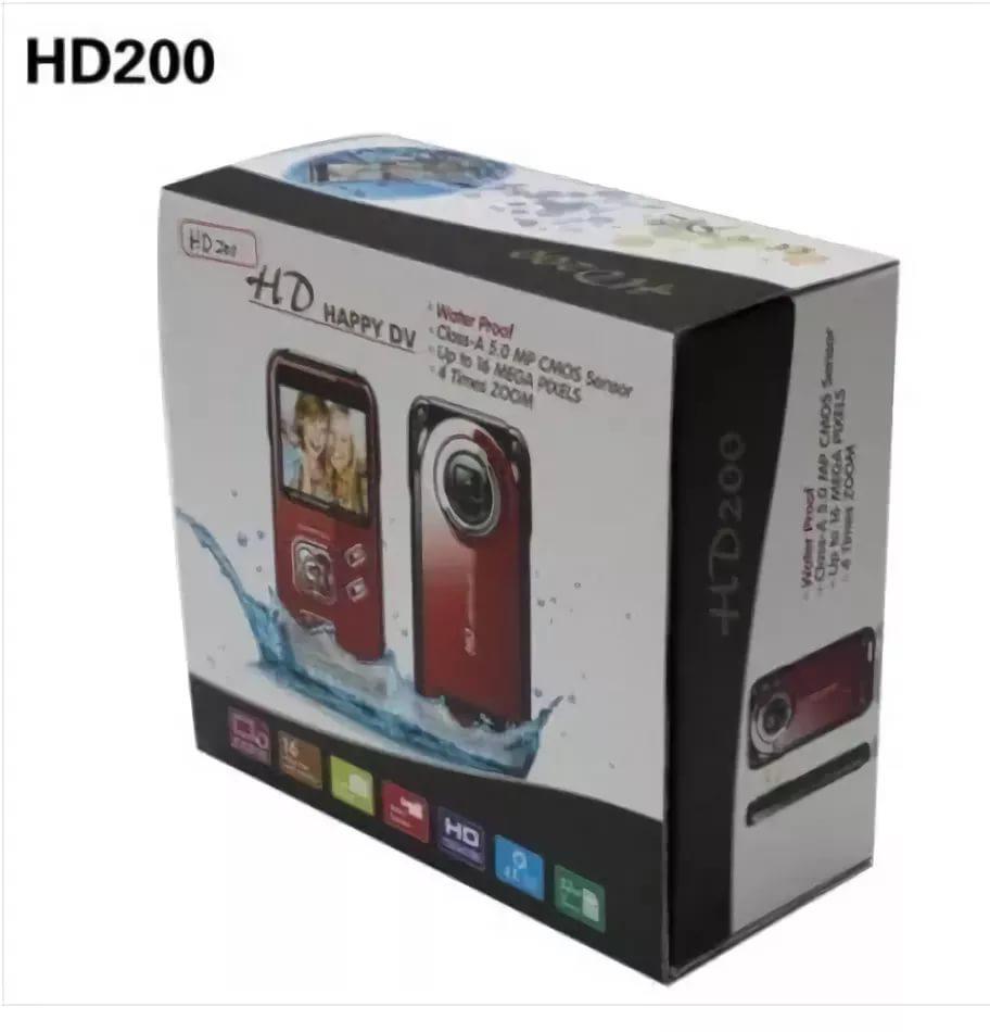 Портативная цифровая видеокамера с гидроизоляцией  HD Happy DV 200
