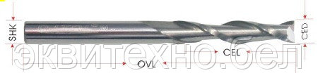 AL2LX410 Фреза спиральная однозаходная для "мягких" металлов с удалением стружки вверх (Серия L2LX)