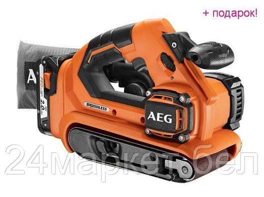 Ленточная шлифмашина аккум. AEG BHBS18-75BL-0 (без батареи) 4935459582, фото 2