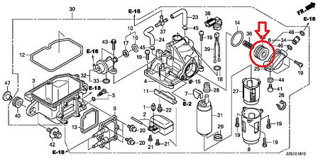 Фильтр топливный Honda BF 40-50-60  16911-ZZ5-003, фото 2