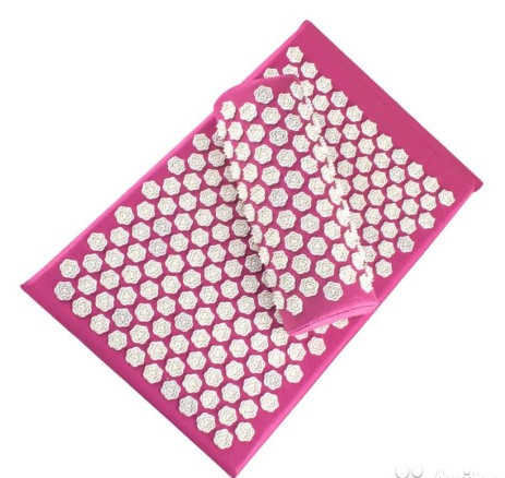 Массажный акупунктурный коврик + валик (набор) + чехол Розовый - фото 1 - id-p136146862
