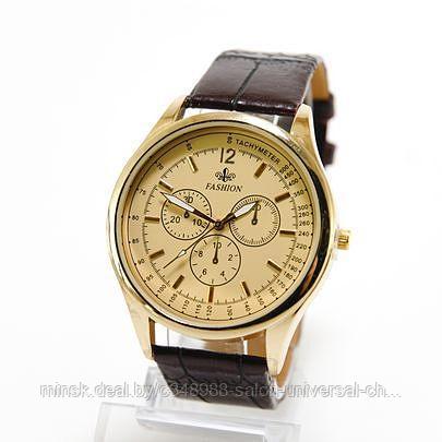 Часы наручные FASHION 1785G (корич.+ жёл.), фото 2