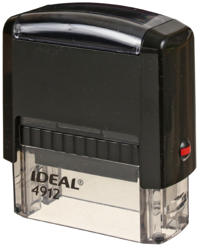 Автоматическая оснастка Ideal 4912 для клише штампа 47*18 мм, корпус черный - фото 2 - id-p136053146
