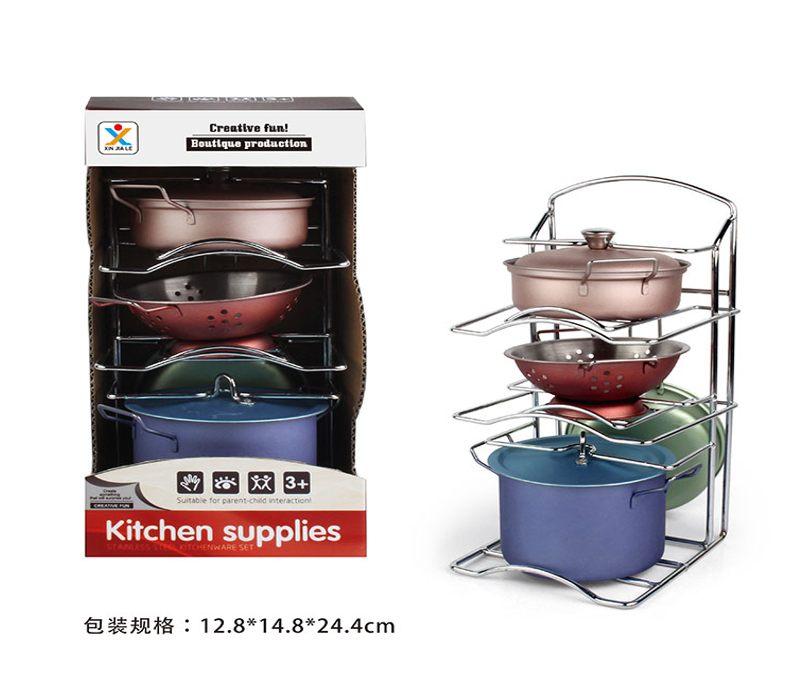 Игрушечный набор кастрюль на подставке Kitchen Supplies 988 - фото 1 - id-p136151636