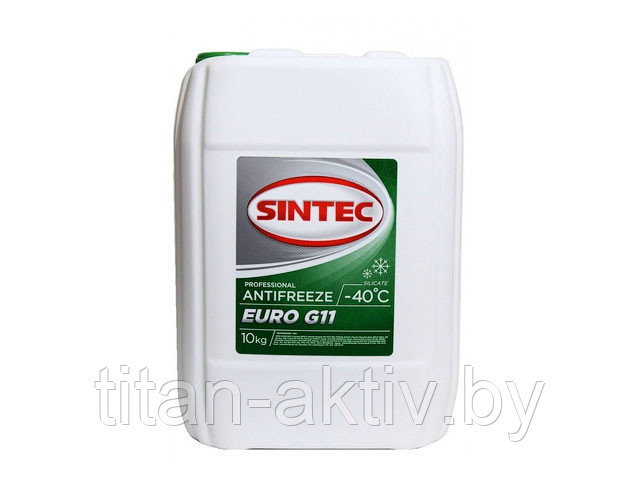 Антифриз Sintec-40 G11 Euro (зеленый) 10кг - фото 1 - id-p135647549