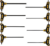 Ключи с Т-образной ручкой HEX (набор 8 пр.) "Vorel" 56649