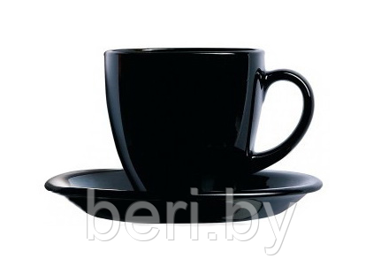 P4672 Набор чашек с блюдцами Luminarc Carine Black, 12 предметов, 6 персон, чайный сервиз - фото 4 - id-p136198043
