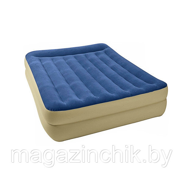 Надувная двуспальная кровать Intex Pillow Rest Raised Bed 66714 152*203*47 см, встр. элекронасосом - фото 7 - id-p10177659