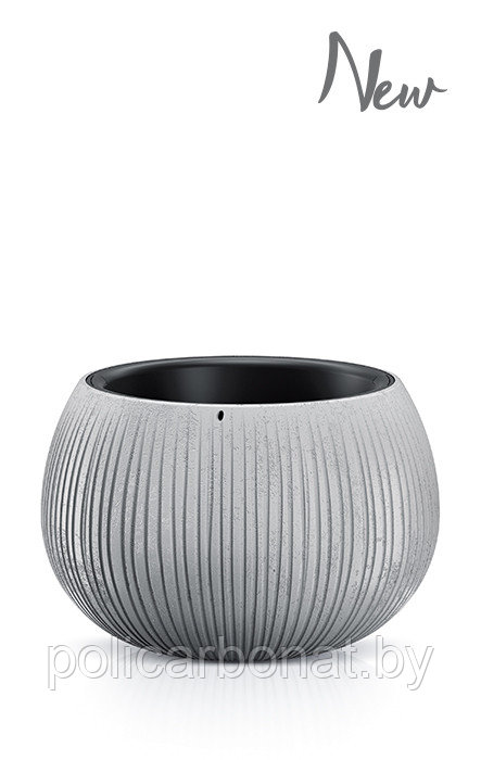 Горшок пластиковый Beton Bowl 290, серый бетон - фото 1 - id-p136247511