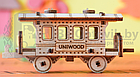Миниатюрный деревянный конструктор Uniwood Пассажирский вагон Сборка без клея, 27 деталей, фото 7