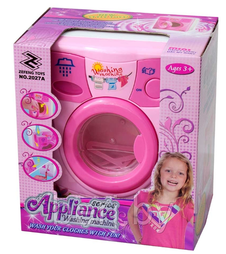 Стиральная машина детская 2027A с водой и вешалкой, звуковые эффекты, Washing mashine - фото 1 - id-p136262860