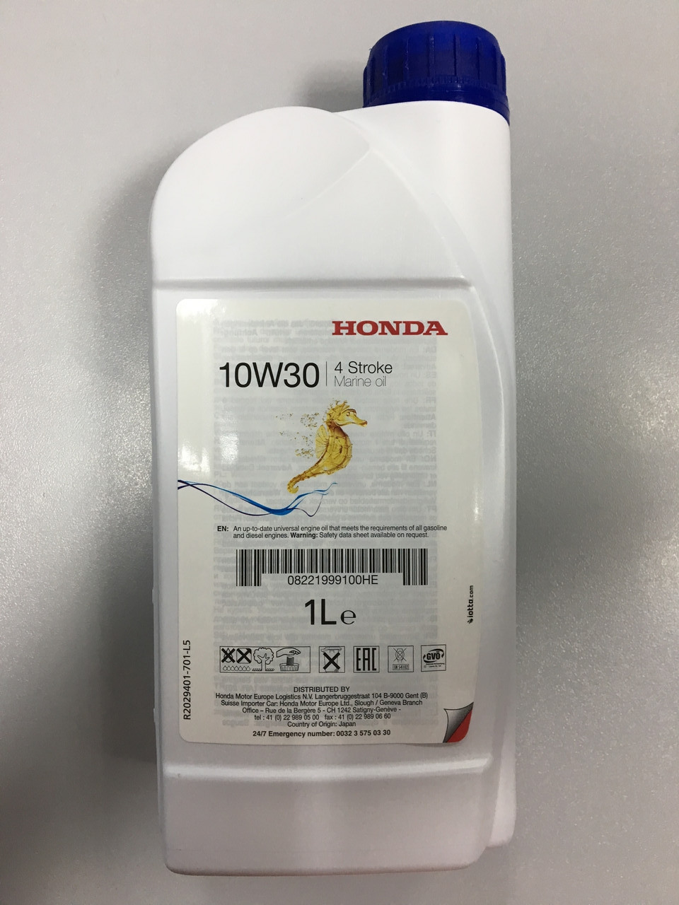 Масло полусинтетическое для лодочных моторов Honda Marine Oil 10W-30, 1л - фото 2 - id-p65470810