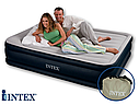 Надувная двуспальная кровать Intex 66738 152*203*48 см со встроенным элекронасосом и подголовником, Интекс, фото 3