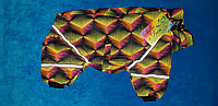 Комбинезон для собак на подкладке Зеркало - Зима с рисунком "3D желто-красный"