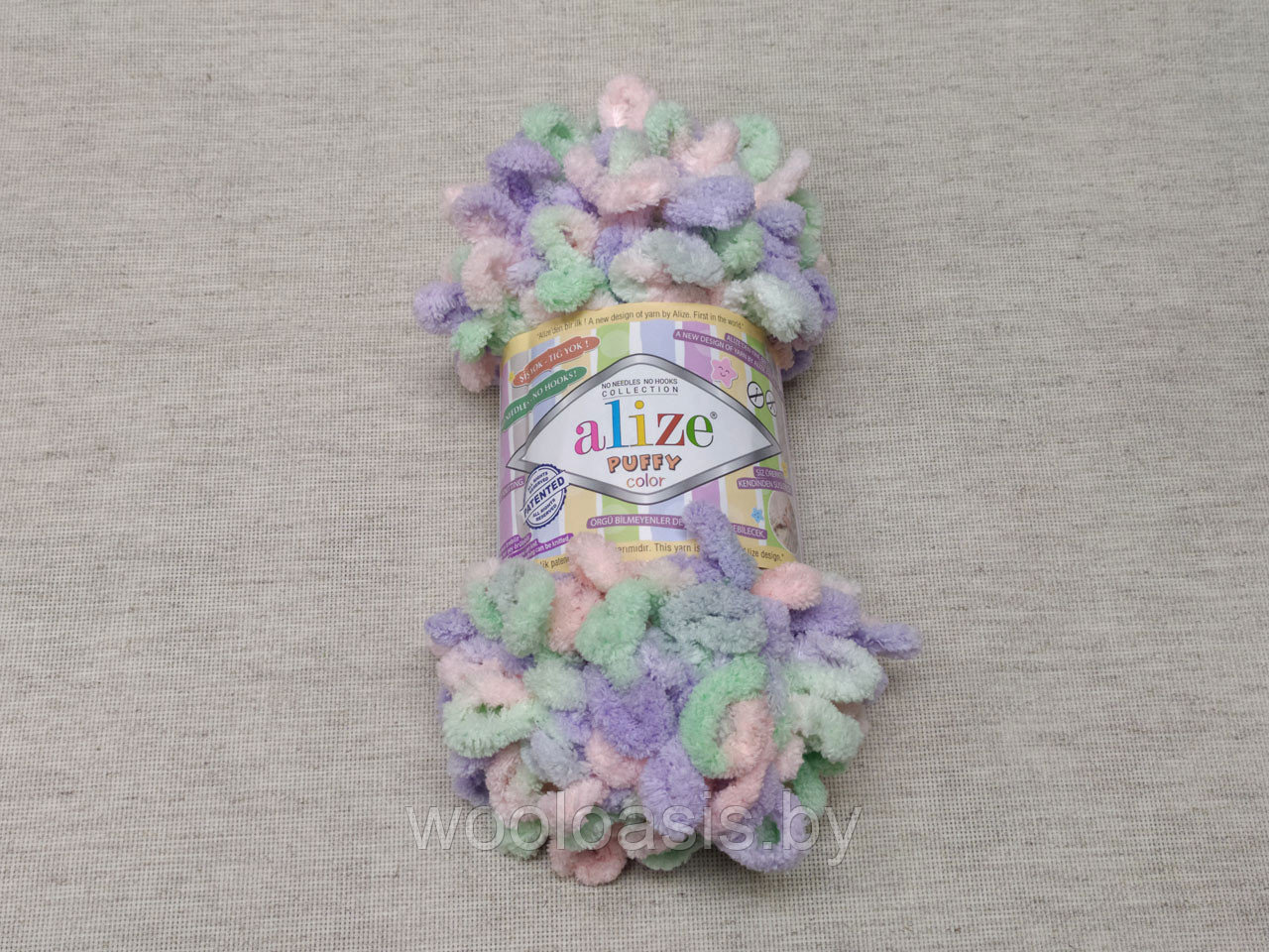 Пряжа Alize Puffy Color, Ализе Пуффи Колор, турецкая, плюшевая, 100% микрополиэстер, для ручного вязания (цвет 5938) - фото 1 - id-p136267516