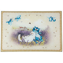 Доска разделочная "синие коты. лаванада" 20*30*0.4 см  Agness