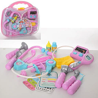 Игровой набор "Доктор", медицинские инструменты тонометр-пищалка в чемодане, арт.TP521