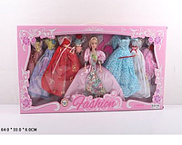Игровой набор Кукла с платьями, рост куклы 28 см, арт.668