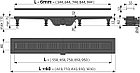 Alcaplast APZ10BLACK-950M Simple Водоотводящий желоб с порогами для перфорированной решетки, черный-мат, фото 2