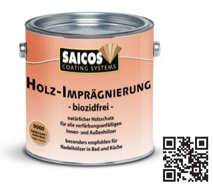 Пропитка для дерева во внутренних помещениях SAICOS Holz-Imprägnierung biozidfrei 0,75л