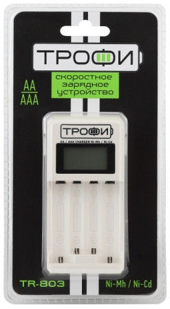 Зарядное устройство ТРОФИ TR-803 LCD скоростное для аккумуляторов