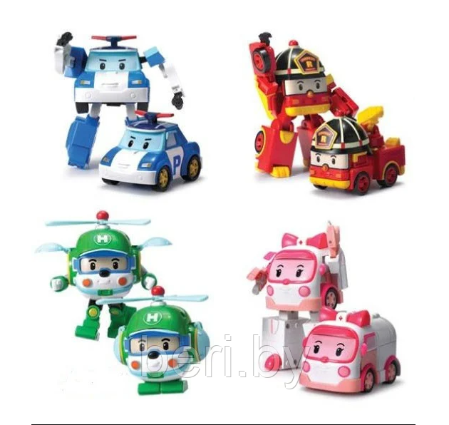 DT-335A Игровой набор Спасательная команда "Робокар Поли", "Robocar POLI", 4 в 1, роботы-трансформеры - фото 3 - id-p136324446