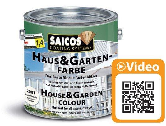 Краска для дерева для наружных и внутренних работ SAICOS Haus & Garten-Farbe 0,75л