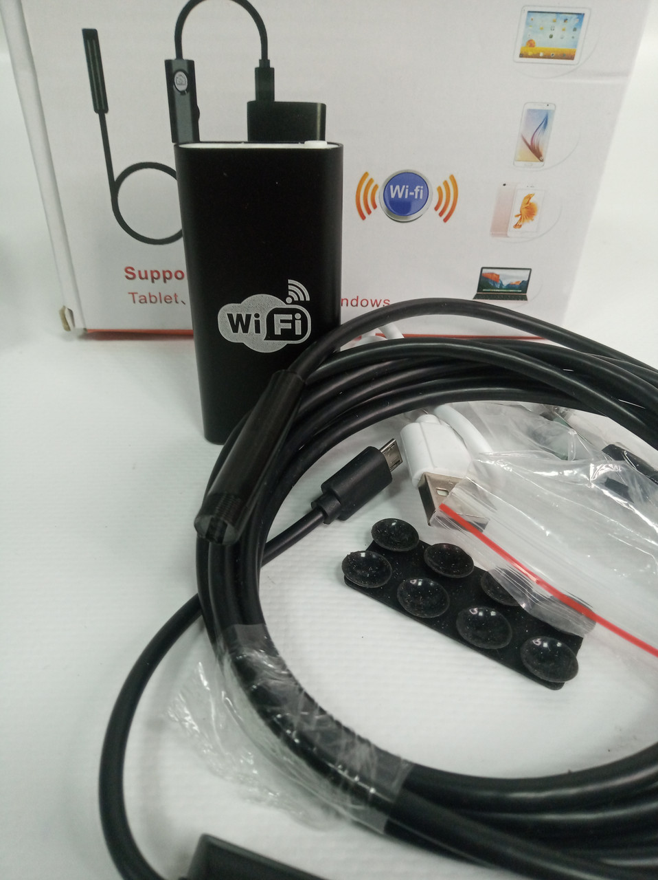 Беспроводной Wi-fi Эндоскоп Камера 2 метра 8 ММ USB Эндоскоп Для Iphone Android (8MM, 2M) - фото 3 - id-p136340230