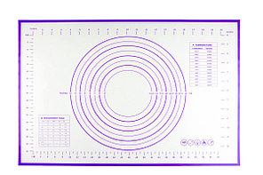 Силиконовый коврик с разметкой 60х40см, фиолетовый