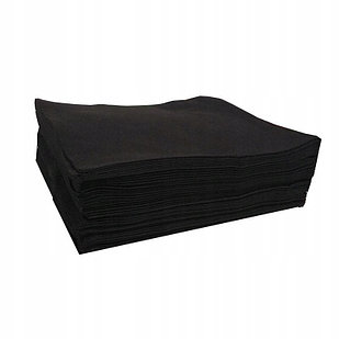 Полотенца Спанлейс размером  35х70 50 штук черные