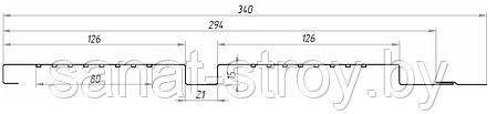 Металлический софит Квадро брус с перфорацией 0,45 Print   Elite Nutwood, фото 2