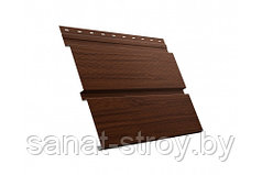 Металлический софит Квадро брус с перфорацией 0,45 Print  Elite Choco Wood