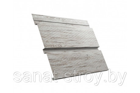 Металлический софит Квадро брус с перфорацией 0,45 Print  Elite Snow Wood, фото 2
