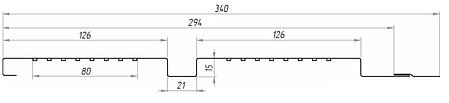 Металлический софит Квадро брус с перфорацией 0,5 Quarzit Cuprum Steel, фото 2