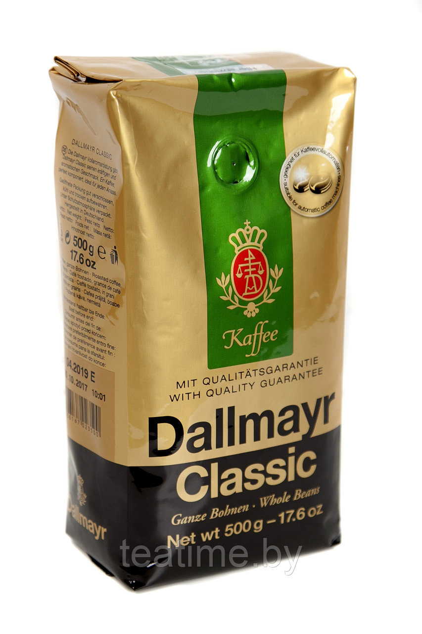Кофе Dallmayr classic в зернах 500гр 65% Арабика; 35% Робуста