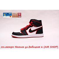 Nike Air Jordan 1 black/red/white, фото 1