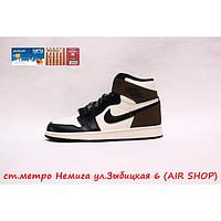 Nike Air Jordan 1 black/brown, фото 1