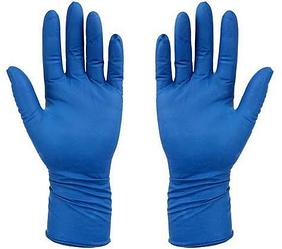 Перчатки латексные одноразовые Flexy Gloves A.D.M размер S, 25 пар (50 шт.), синие