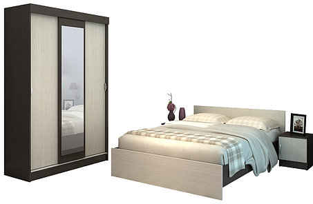 Модульная спальня Бася 5 + шкаф-купе Бостон (2 варианта цвета) фабрика Рикко, фото 2