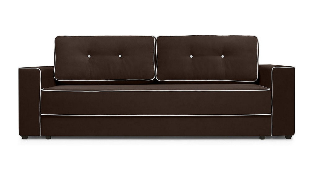 Прямой диван Сильвио коричневая рогожка - фото 1 - id-p136447511