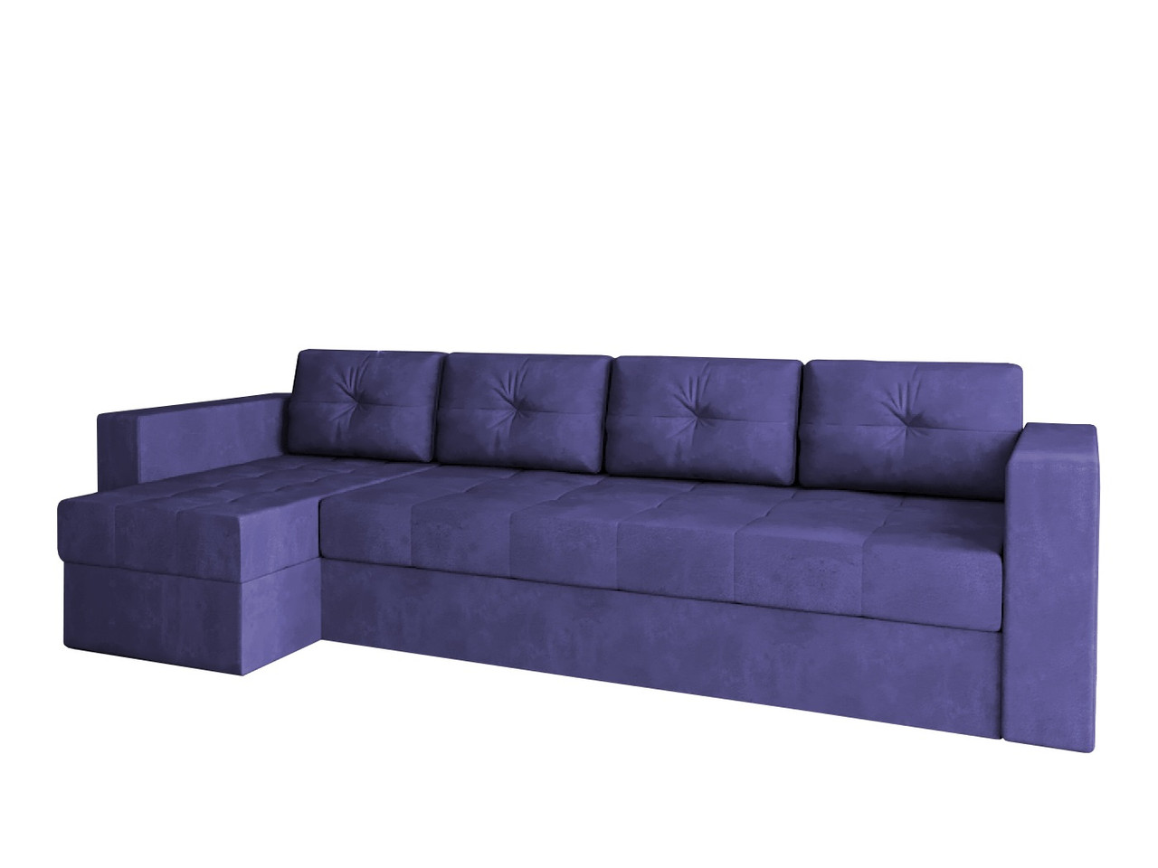 Угловой диван Константин макси (Long) фиолетовый вельвет - фото 1 - id-p136447573