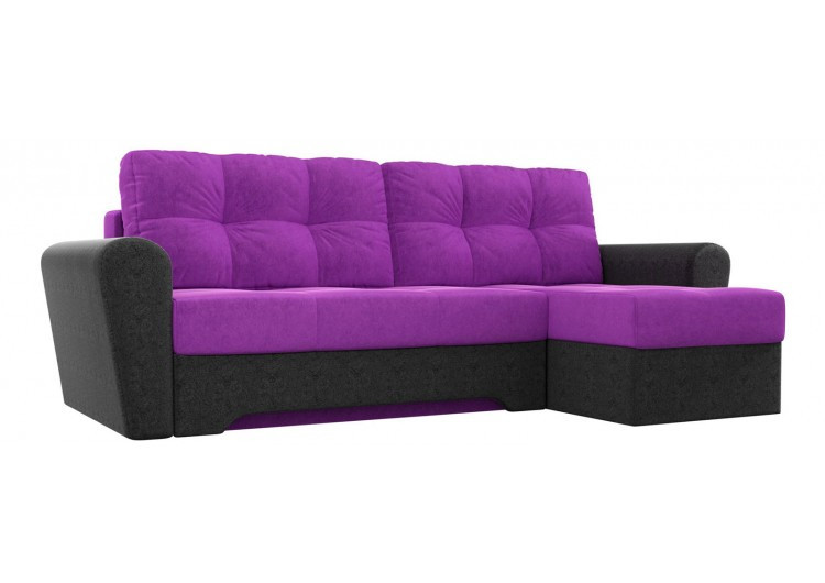 Угловой диван Амстердам фиолетово-чёрный - фото 1 - id-p136447603